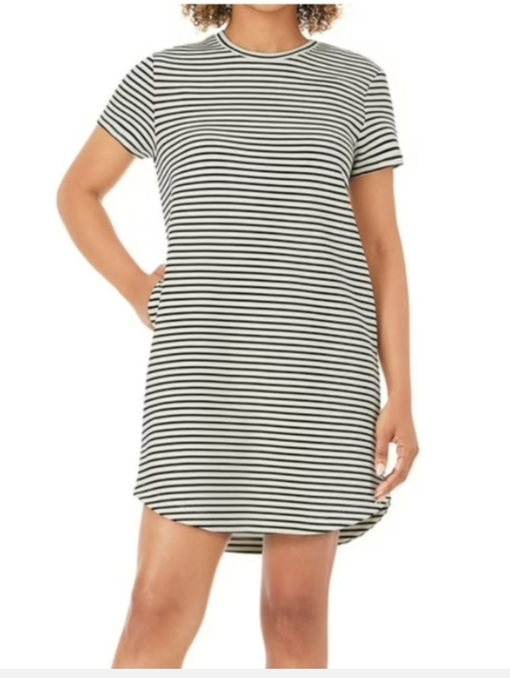 M Size Member's Mark Women's Sandwash Short Sleeve Mini Dress-A02